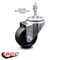 Service Caster 3.5 Inch Soft Rubber Wheel Swivel 3/8 Inch Threaded Stem Caster SCC-TS20S3514-SRS-381615 - alternate 2